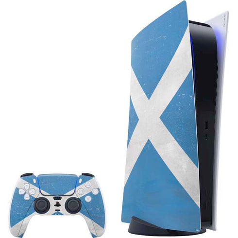 Scotland Flag Distressed PlayStation PS5 Skins